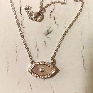 Sterling silver Evil Eye necklace.
